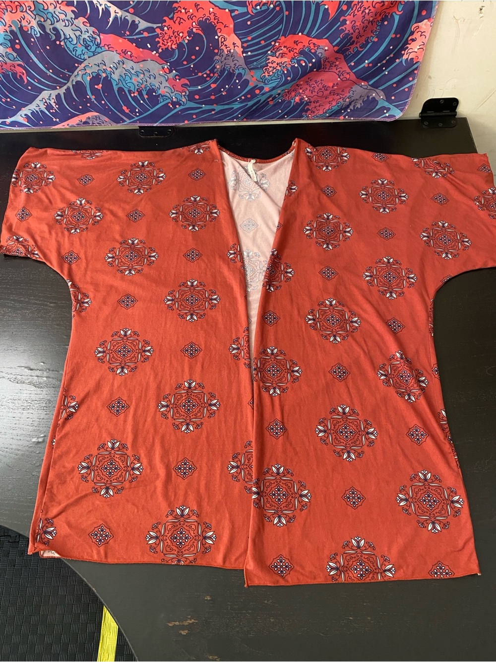 Men's Casual Open-Front Button Down Shirt in Burnt Orange